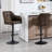 Upholstered Counter Height Stool, 360 Degree Swivel Bar Stool with Arms-174417458