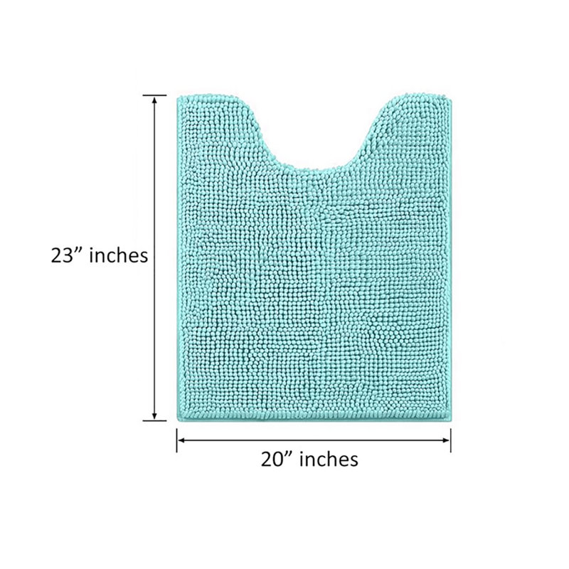 Tapis de salle de bain bleu clair