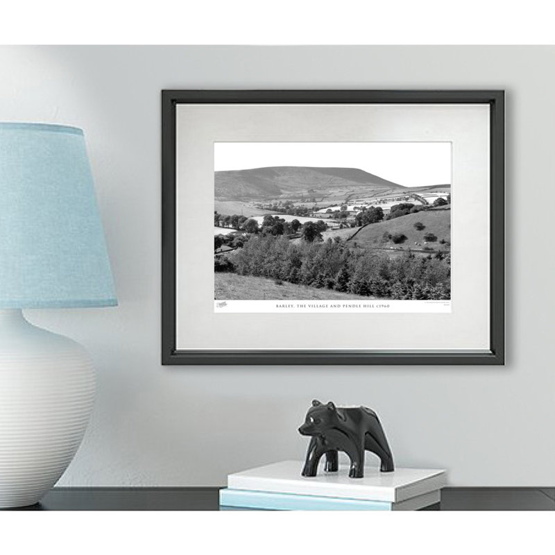 Barley, The Village And Pendle Hill C1960 by Francis Frith - Single Picture Frame Print, 40cm H x 50cm W x 2.3cm D