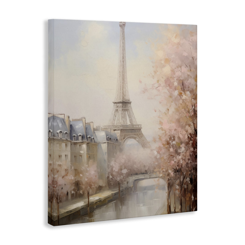 Toile douce de la Tour Eiffel vue sur la rivière, design par Arlington Prints, H 48 po x l 36 po