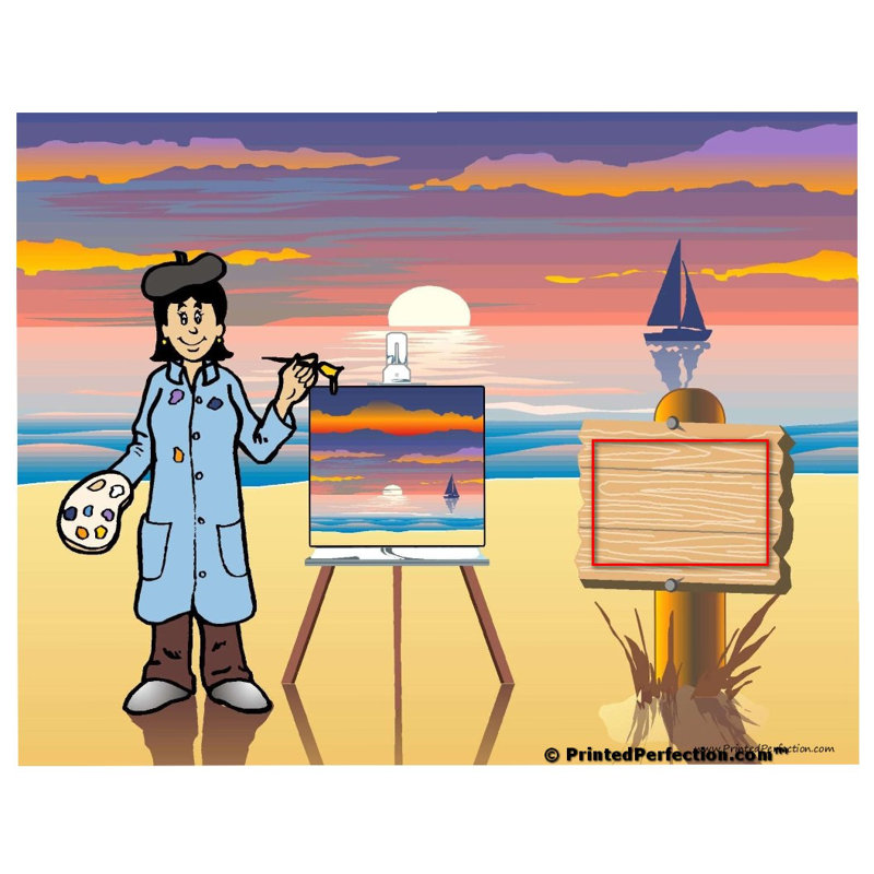 Personnalisé artiste - porte-clés féminin