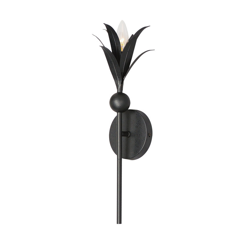 Applique murale en acier Paloma, Gris anthracite