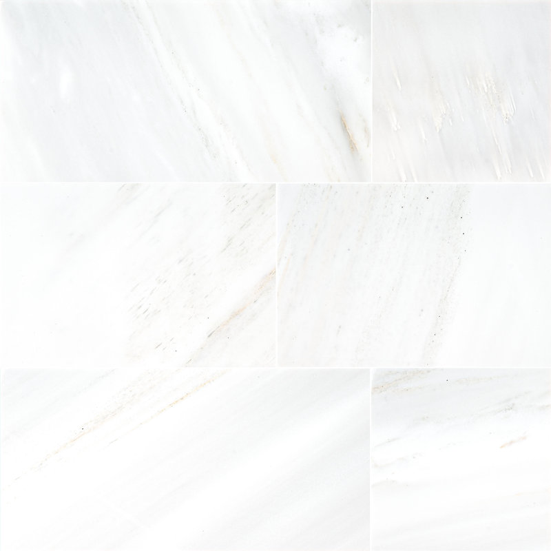 Carreau de marbre et plancher poli Castella Cambria 12 po x 24 po, Arabescato Carrara
