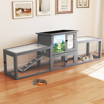 Insulated Outdoor Wood Rabbit Hutch