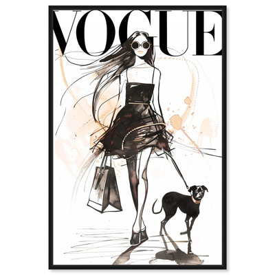 Fashion Sketch Cover Sepia Canvas Print Fashion Art by Art Remedy