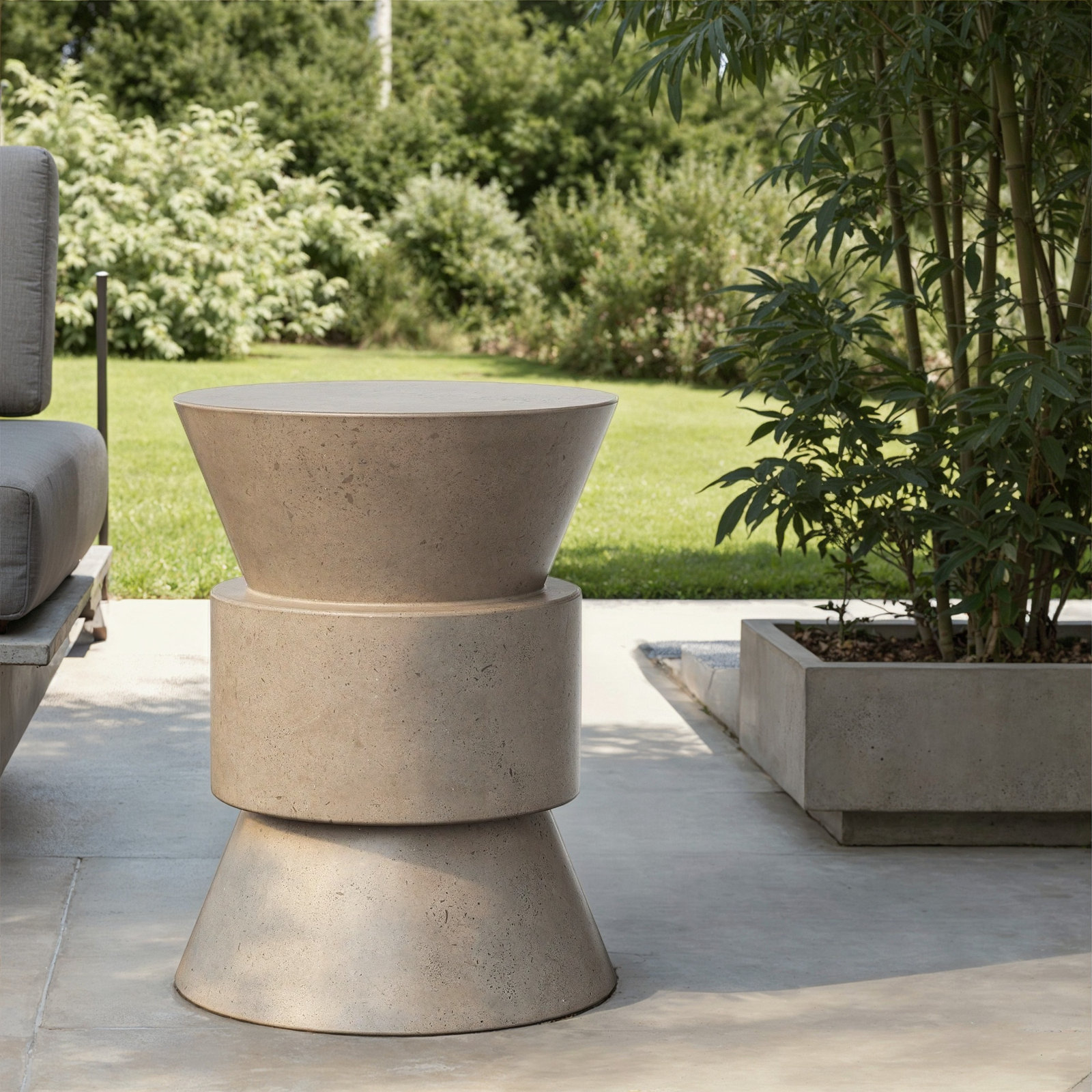 Kareen Accent Stool, Concrete