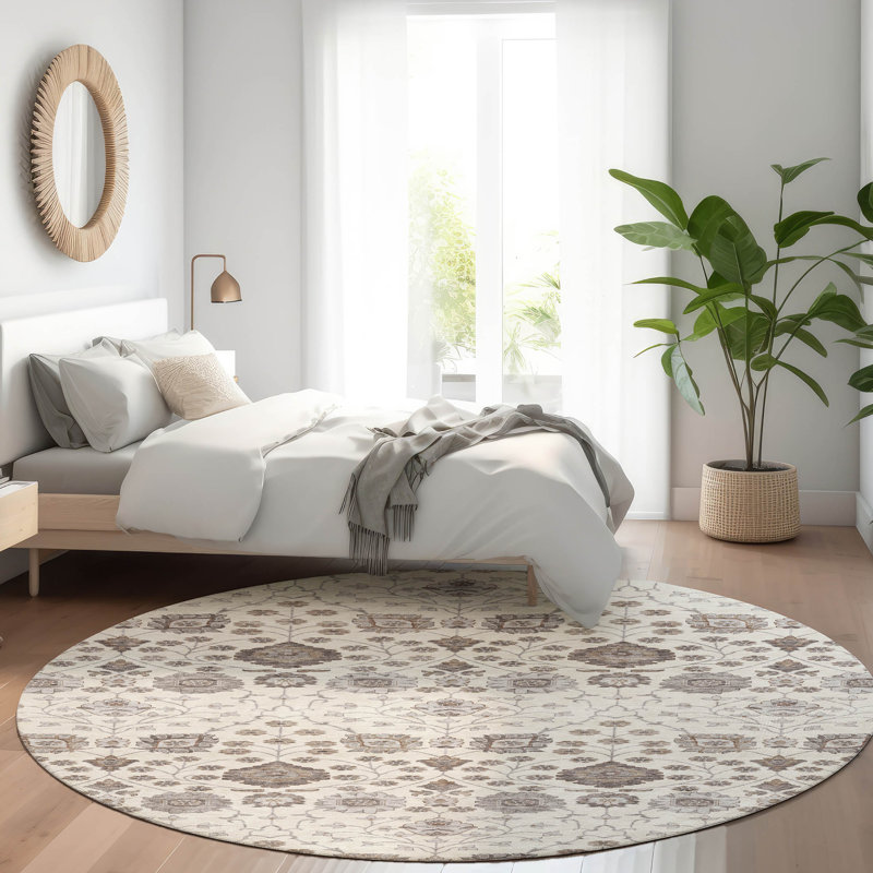 Tapis intérieur / extérieur ivoire Selma , 2'3" x 7'6"