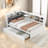 Daybed With Trundle, Storage Shelves, Upholstery Headboard And Rotatable Storage Board-751595151-751595149