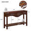Console 52 po en bois cannelé avec 3 tiroirs et bord festonné-133631432-133631434-133631436