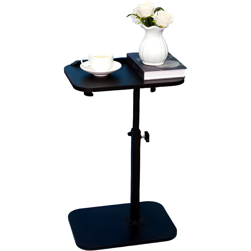 Adjustable C-Shaped End Table With Swivel Top For Sofa, Bed, Reading Nook - Space-Saving Side Table