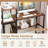 Computer Desk With Bookshelf Large Wide Desktop Storage Shelves Metal Frame