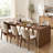 68.9" Long Solid Wood Dining Table, Large Rectangular Kitchen Table