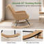 Chaise berçante moderne, chaise berçante texturée avec base en bois massif-911480758