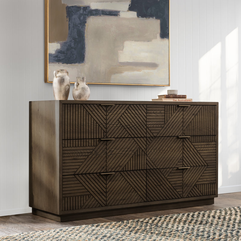 Santa Clara 6-drawer Wood Dresser, Toasted Brown