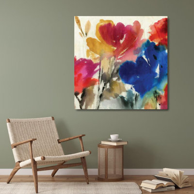 Lark Manor™ Jensen, Asia Gallery Wrapped Canvas Art Titled: Watercolour Florals I