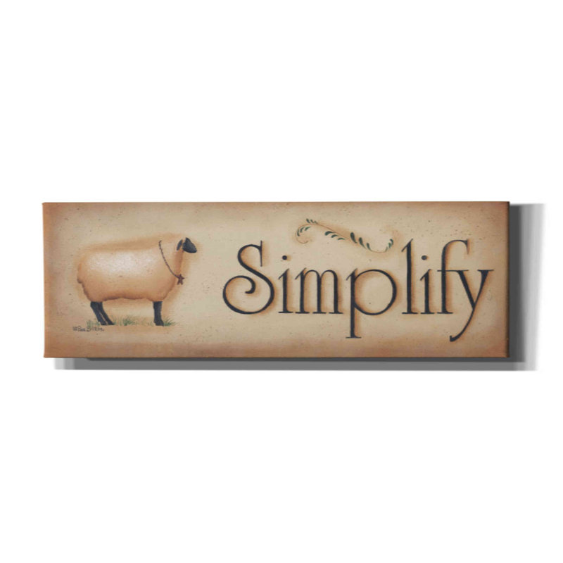 «Simplifier» par Pam Britton, art mural sur toile, H 20 po x l 60 po x P 1,5 po