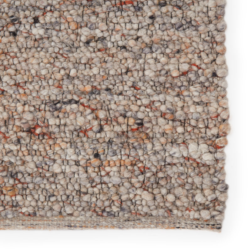 Jaipur Living Hadren QTM02 Handmade Solid Light Gray and Tan Area Rug, Rectangle 5' x 8'