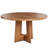  47" Round Dining Table for 4-6 People - Circle Kitchen Dinner Table with Sturdy Pedestal Base, Space Saving Dinning Room Furniture for Living Room, Kitchen, Apartment, Walnut-1629652325