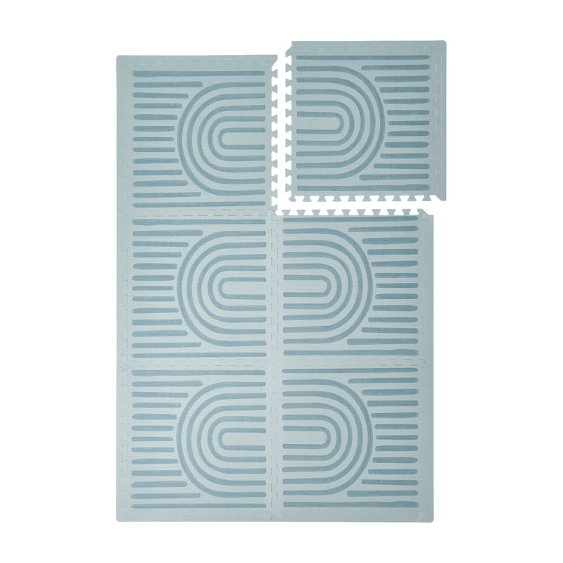 Haven Mat- Linear Linen, Green