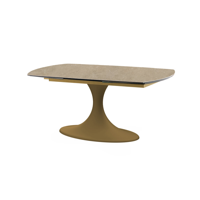CALICE Dining Table, H77 x L270 x W90cm, Transparent, White