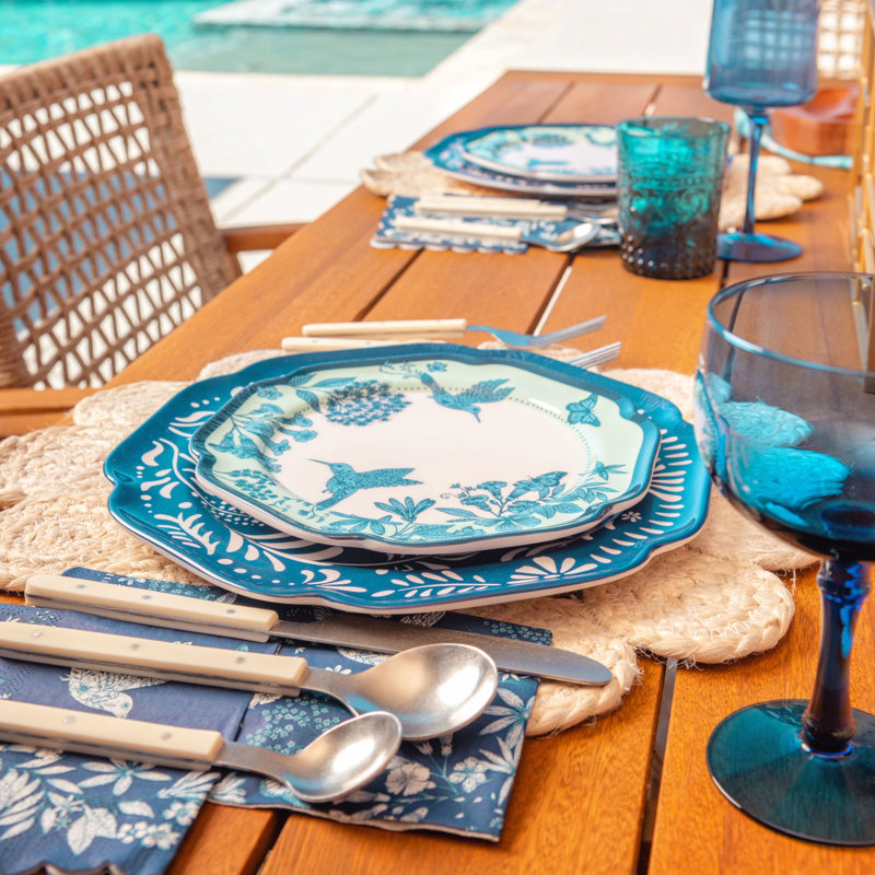 ASSIETTES EN MÉLAMINE S / 4 OISEAUX À FUMER (F24)