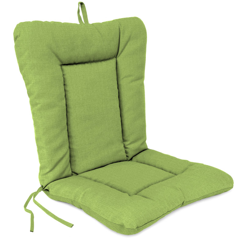 21" x 38" Outdoor Chair Cushion with Ties and Loop, McHusk Leaf