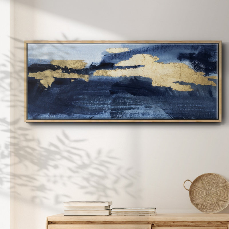 Gilded Indigo Sea II - toile encadrée