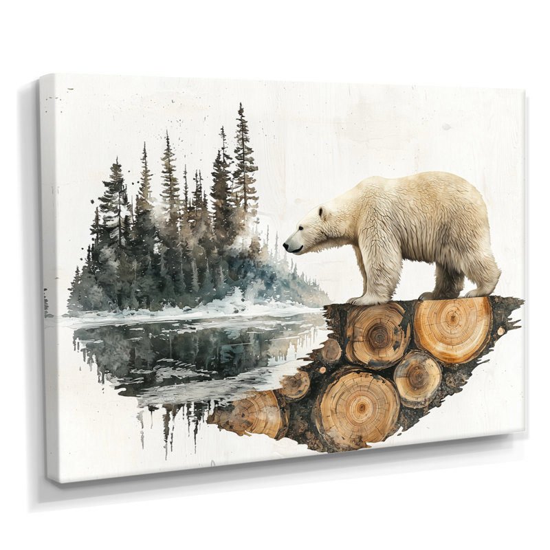 Gerene - animaux, art mural, H 12 po x l 20 po, Toile tendue