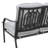 2-Piece Outdoor Metal Sofa and Coffee Table Set with Cushions-1656956074
