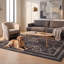 Tapis Bellamy moderne à motif mosaïque mouchetée abstraite gris et noir, lavable à la machine, antidérapant, à poils courts, pour intérieur et extérieur, adapté aux animaux domestiques, idéal pour le salon, la chambre, la salle à manger, l'entrée, le corridor ou le bureau.-2104435127