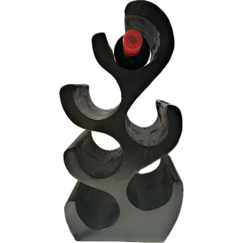 Alffi Solid Wood Tabletop Wine Bottle Rack