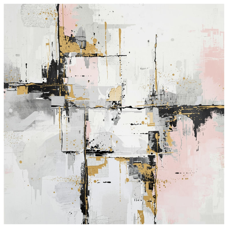 Abstract Gold Splatter Comforter, King