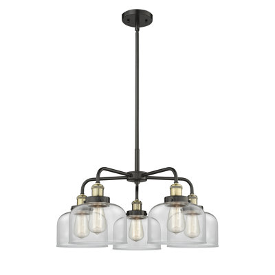 Lustre en verre à 5 lumières Bell