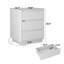 Table de chevet moderne Junia avec station de charge USB-C rapide et 3 tiroirs-127343347