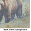 Grizzly Bear Glass Cutting Board Large