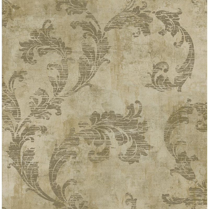  Papier peint non tissé Carnegie Acanthus Designs, Beige métallique