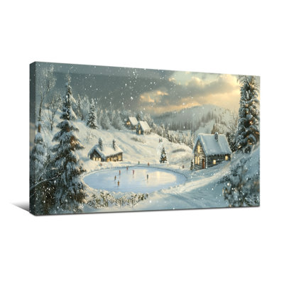 Paysage de Noël enneigé en hiver