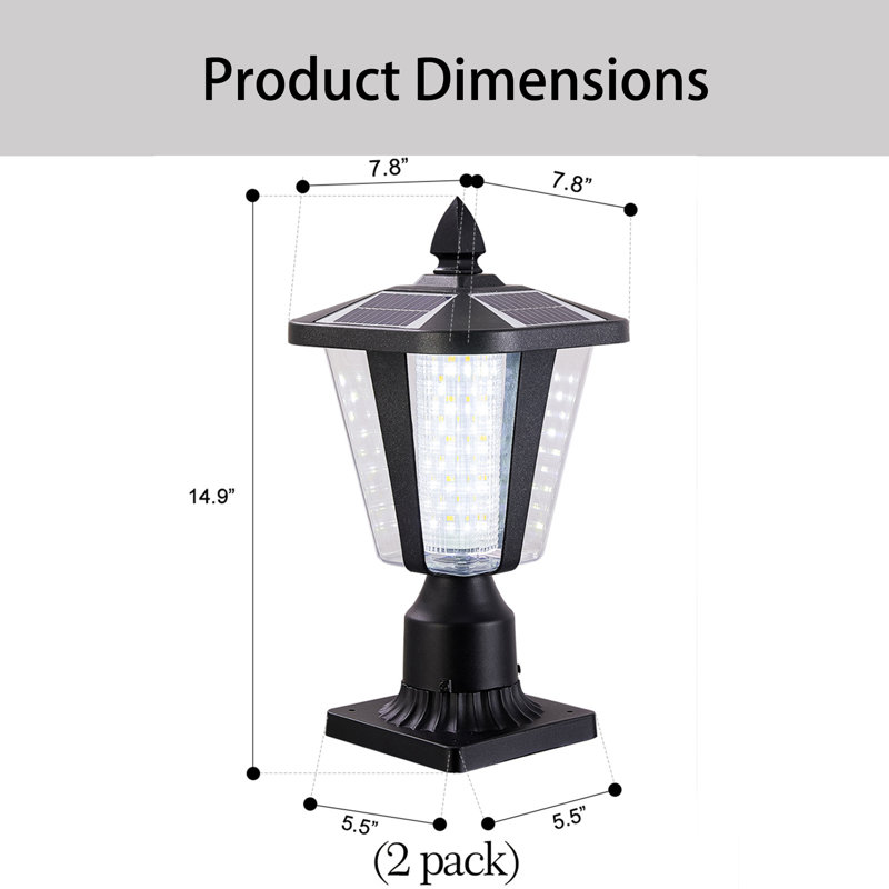 14.9'' Solar Powered Integrated LED Color Changing Outdoor Floor Lamp