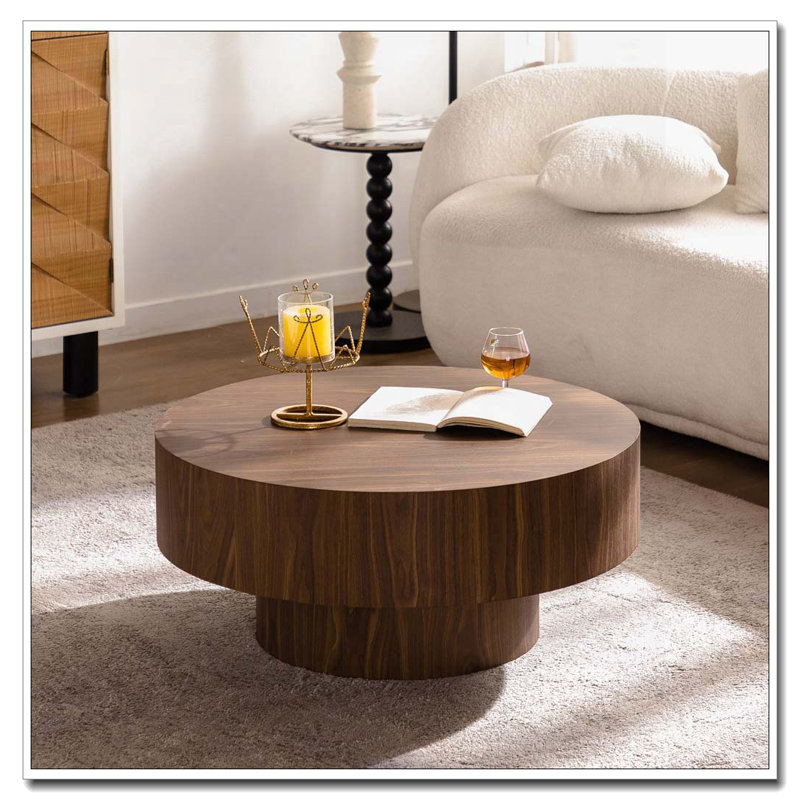 Table basse ronde en bois 30,51 "