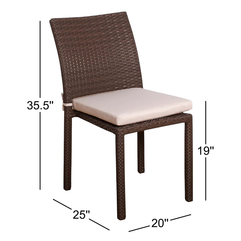 Chaise de patio avec coussin Sonlin