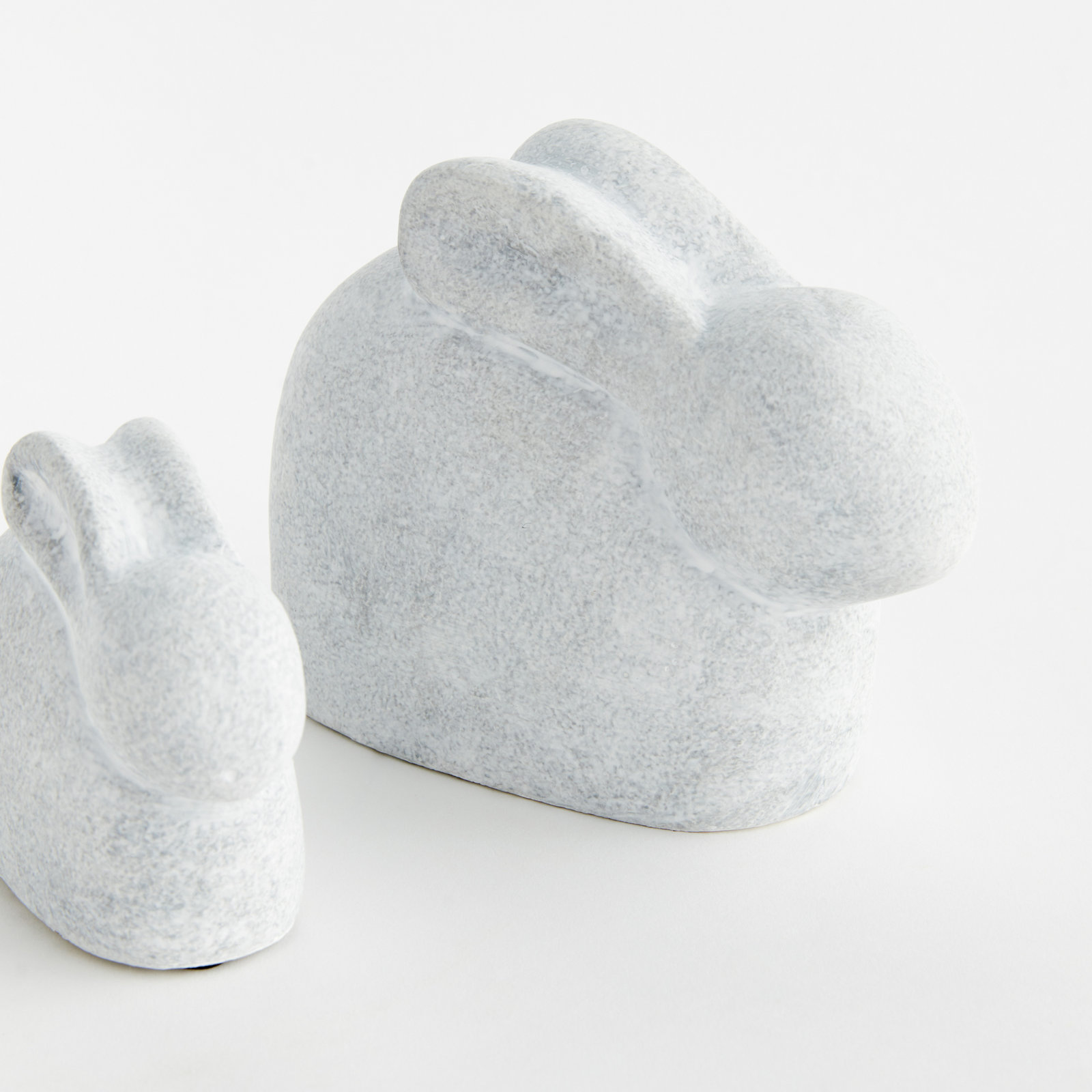 Whitewash Concrete Rabbit Garden Sculptures
