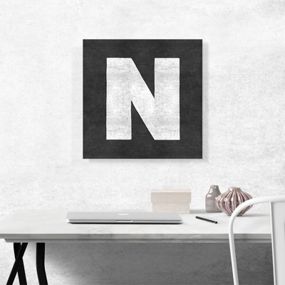 " Chalkboard Alphabet Letter N "