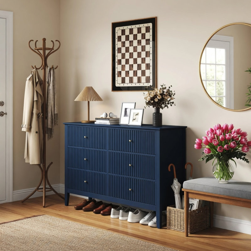 Commode au design rétro élégant, Blue