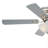42 in. Satin Nickel Indoor Low Profile Flush Mount Transitional Ceiling Fan with Reversible Maple-Silver Blades, LED Light Kit and Pull Chain Included, 3 Speeds, White Frosted Glass Shade-1545036172