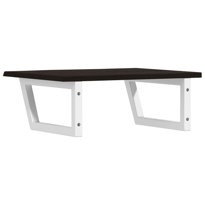 Aritica 60cm Solid Wood Bathroom Vanity Top, Black/White
