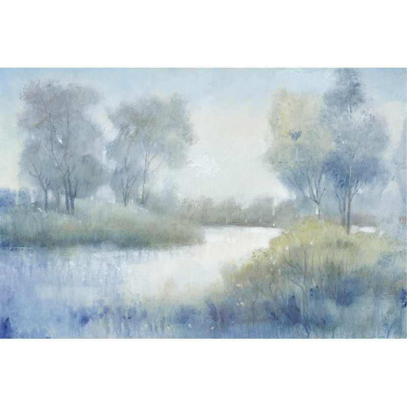 «Morning at the Pond II», peinture sur toile, H 8 po x l 12 po