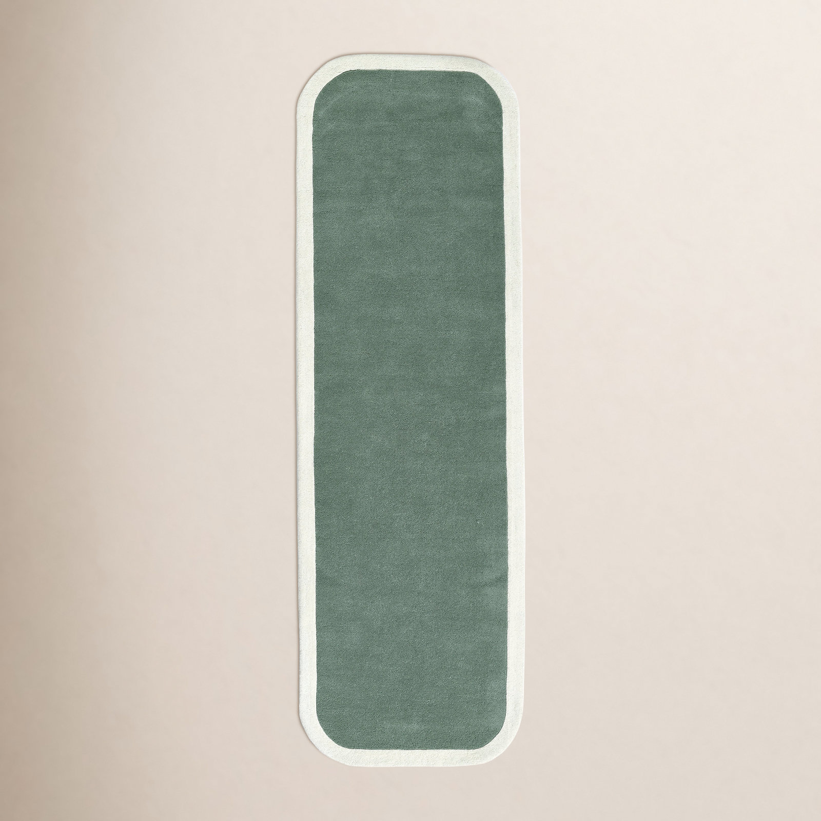 Hermione Hand Tufted Wool Dark Green Rug, Runner 2'6" x 8'