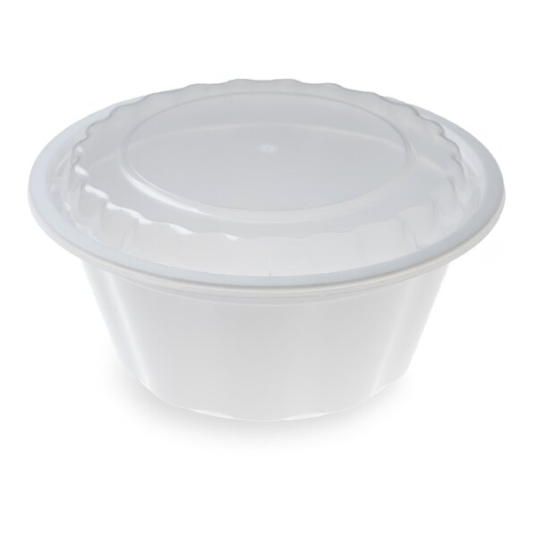 Restaurantware Asporto Microwavable To-Go Container - BPA Free PP Round Take Out Food Container with Clear Plastic Lid - Catering & Takeout - 24 oz