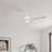 Valen 60" Indoor/Outdoor Ceiling Fan with LED Light, 6CCT Dimmable, Ceiling Fan with Light and Remote - Matte White-524307760-524307761