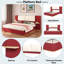Lit plateforme tapissier avec tablettes-902076637-902076626